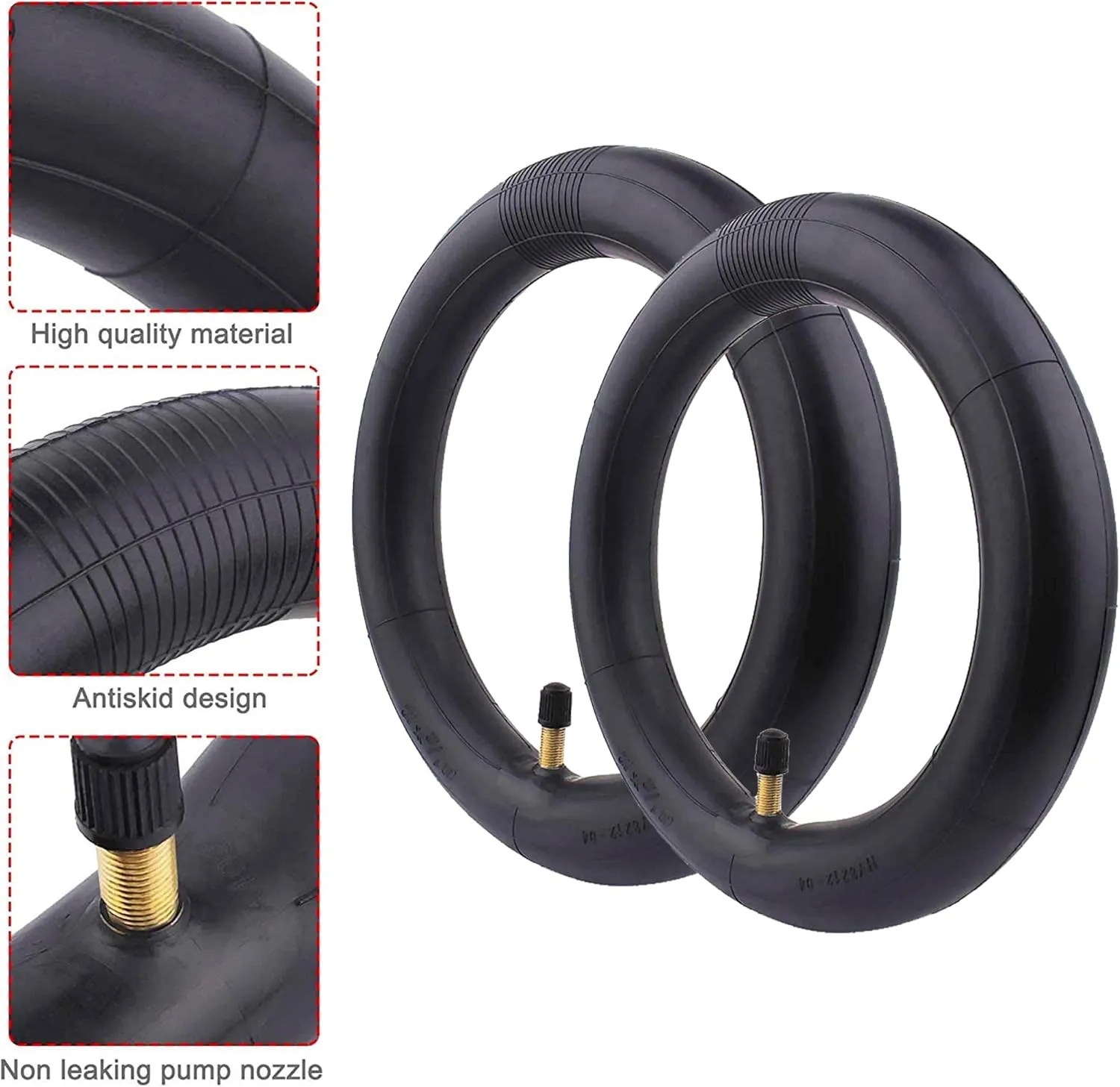 (2-Pack) AR-PRO 8.5 Inches x 2 Inches Scooter Inner Tube Replacement - 50/75-6.1 Inner Tubes for Electric and Gas Scooters, Mini and Pocket Bikes, and More Butyl Rubber Inner Tubes