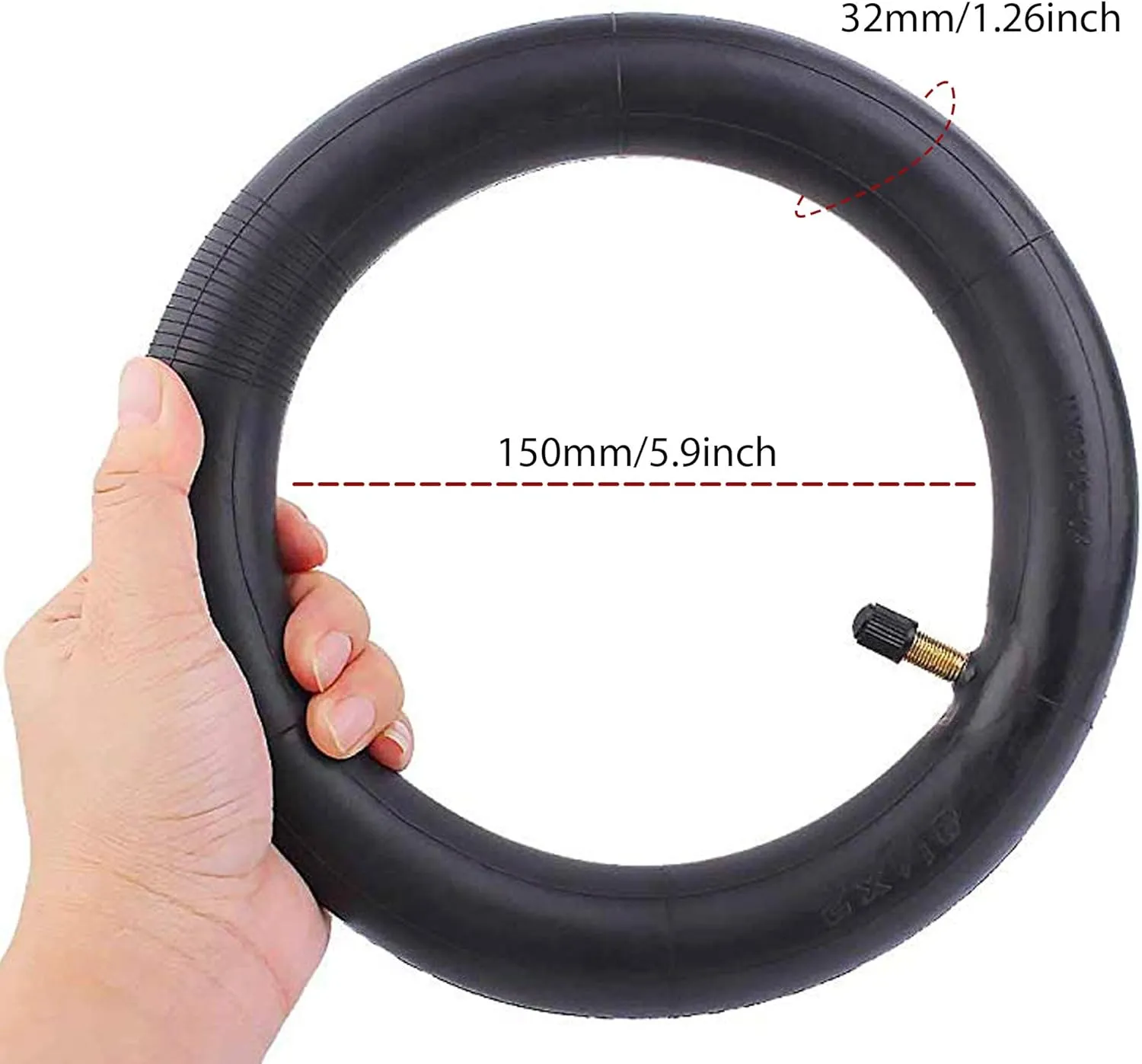 (2-Pack) AR-PRO 8.5 Inches x 2 Inches Scooter Inner Tube Replacement - 50/75-6.1 Inner Tubes for Electric and Gas Scooters, Mini and Pocket Bikes, and More Butyl Rubber Inner Tubes