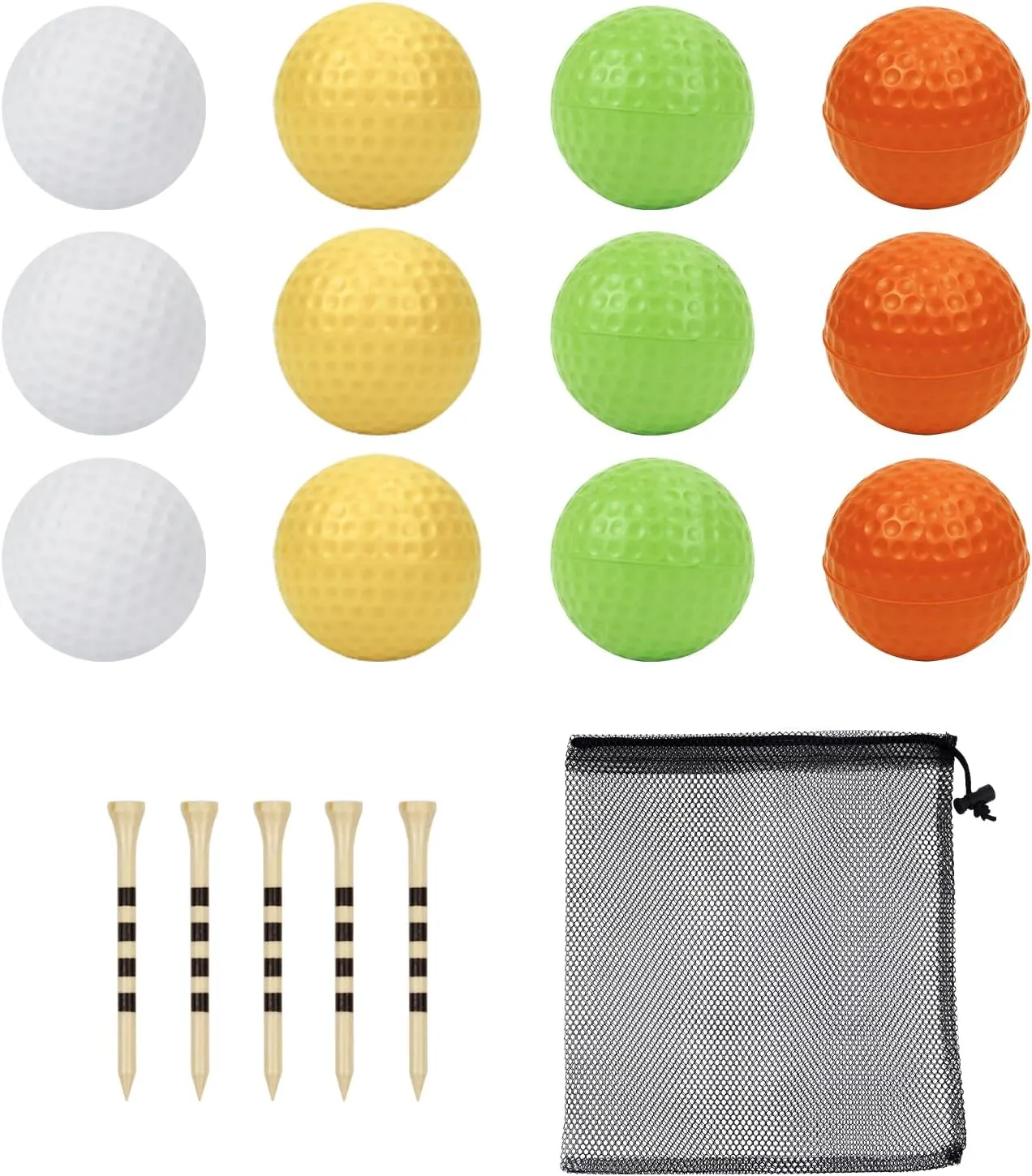 40 Pack Foam Golf Practice Balls - Realistic Feel and Limited Flight Training Balls for Indoor or Outdoor