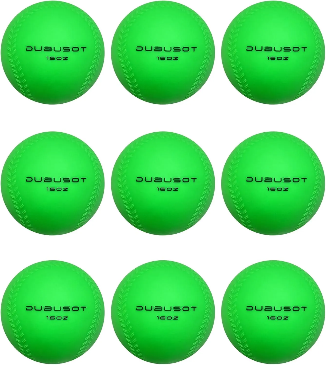 9 Pack Weighted Balls for Baseball & Softball 16 oz Practice Heavy Ball for Hitting, Batting & Pitching Training, Improve Power and Mechanics, 2.85inch
