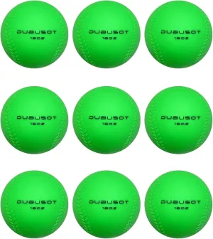 9 Pack Weighted Balls for Baseball & Softball 16 oz Practice Heavy Ball for Hitting, Batting & Pitching Training, Improve Power and Mechanics, 2.85inch