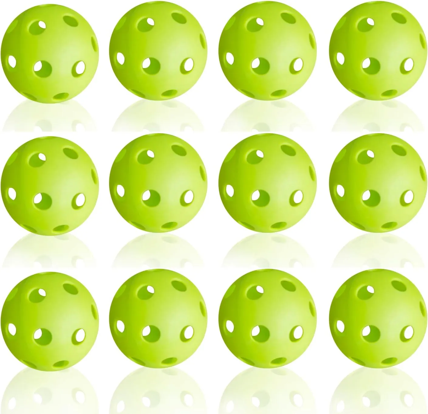 Anteer 12 Pack Plastic Baseball Practice Baseballs for Hitting, Indoor Outdoor Lightweight Balls Baseball Batting Training