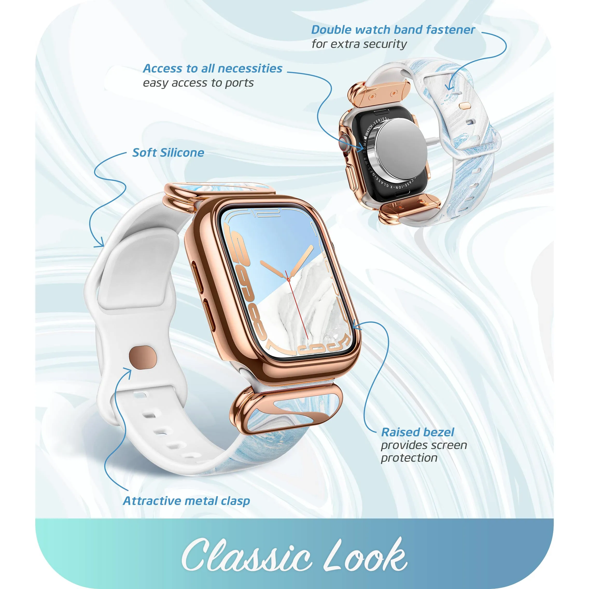 Apple Watch 40/41mm Cosmo Luxe Case - Ocean Blue