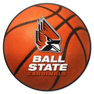 Ball State Cardinals Basketball Rug - 27in. Diameter