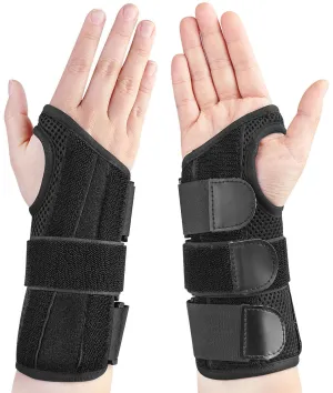 Big Mango Wrist Brace for Carpal Tunnel, Adjustable Night Sleep Wrist Support Brace for Men Women, Wrist Splint for Pain Relief, Tendinitis, Arthritis, Sprain,Injuries, Fits Right Hand, Black