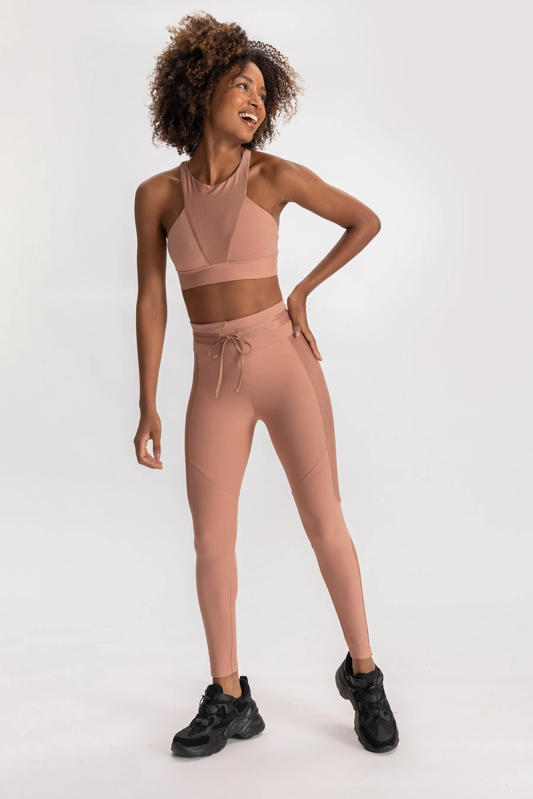 Block Side Tie Legging