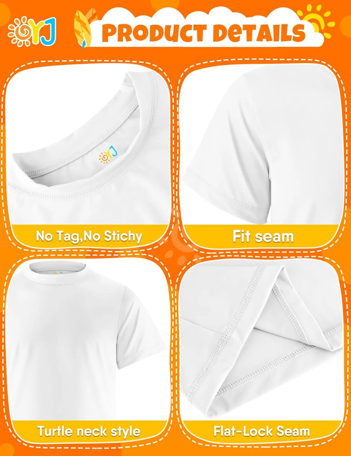 Boys Rash Guard Short Sleeve Swim Shirt UPF  50 Rashguard for Toddler Teens Water Sun Shirts Swim Wear Quick Dry