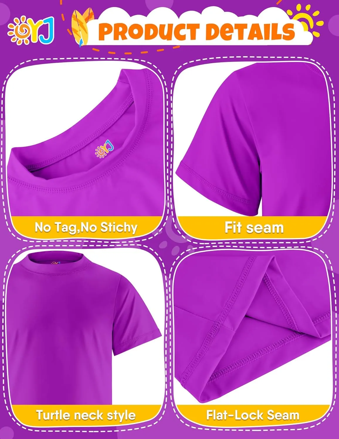 Boys Rash Guard Short Sleeve Swim Shirt UPF  50 Rashguard for Toddler Teens Water Sun Shirts Swim Wear Quick Dry