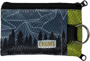 Chums Surfshorts Wallet - Lightweight Zippered Minimalist Wallet with Clear ID Window - Water Resistant with Key Ring