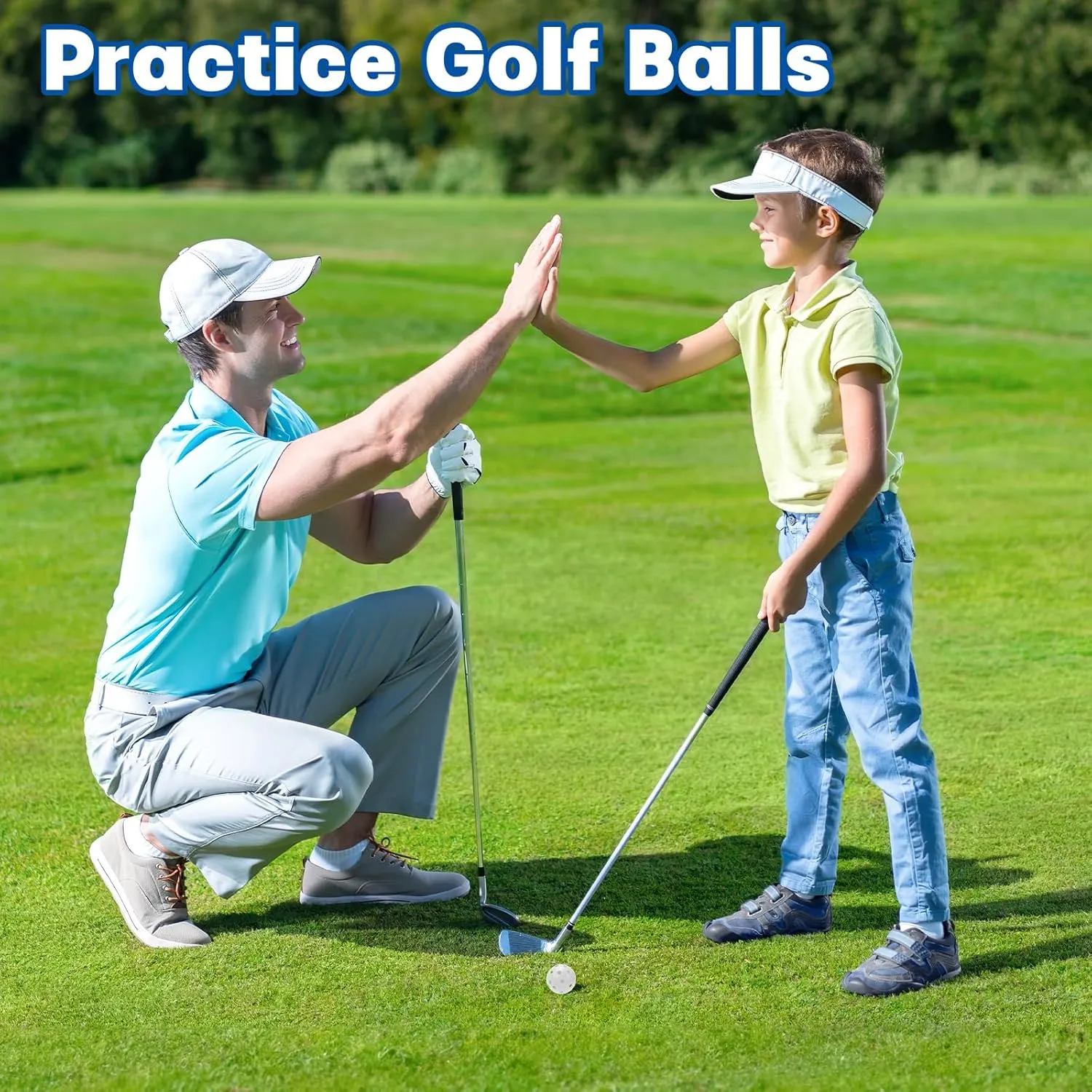 Coopay 100/200 Pack Practice Golf Balls, 42mm Plastic Golf Training Balls with a Drawstring Bag Hollow Sports for Swing Practice Driving Range Backyard Home Indoor Outdoor Use