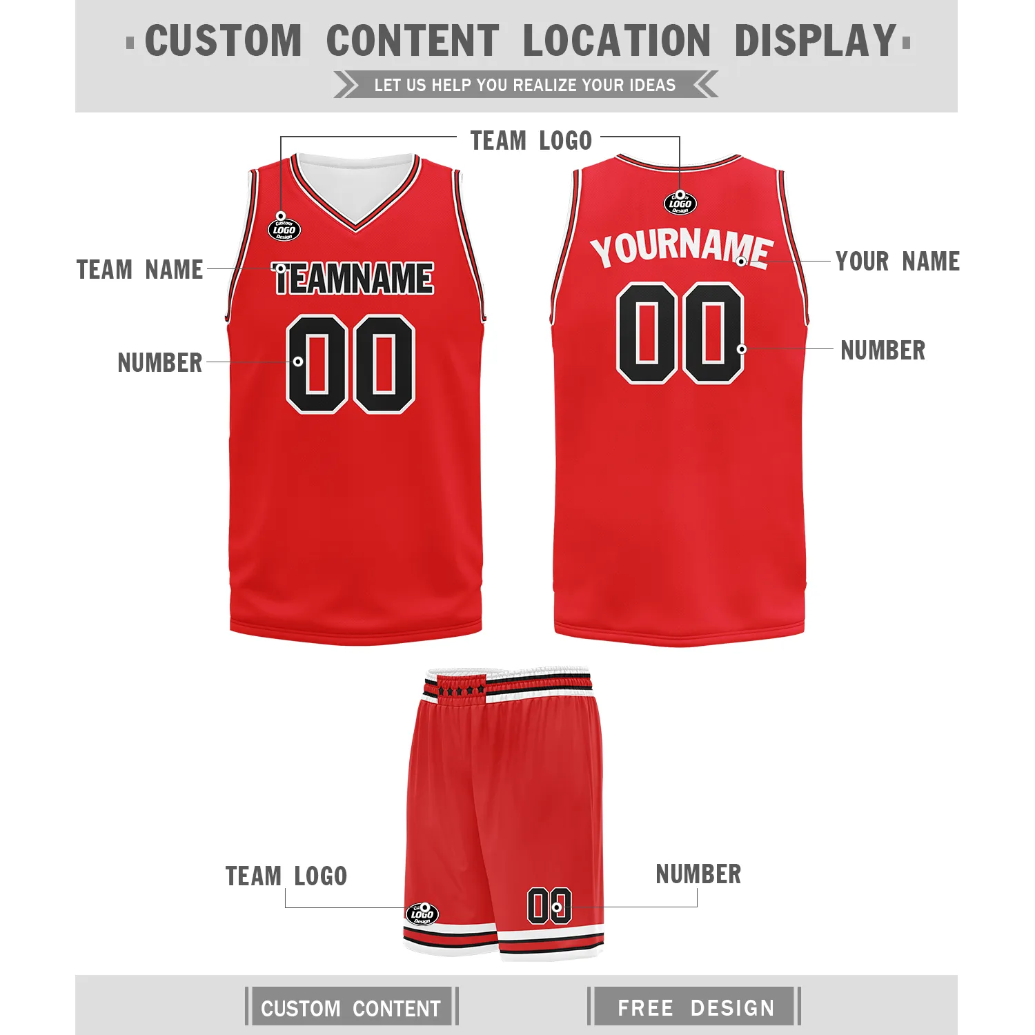 Custom Red Classic Style Sports Uniform Basketball Jersey BBJ01-bd0a700e
