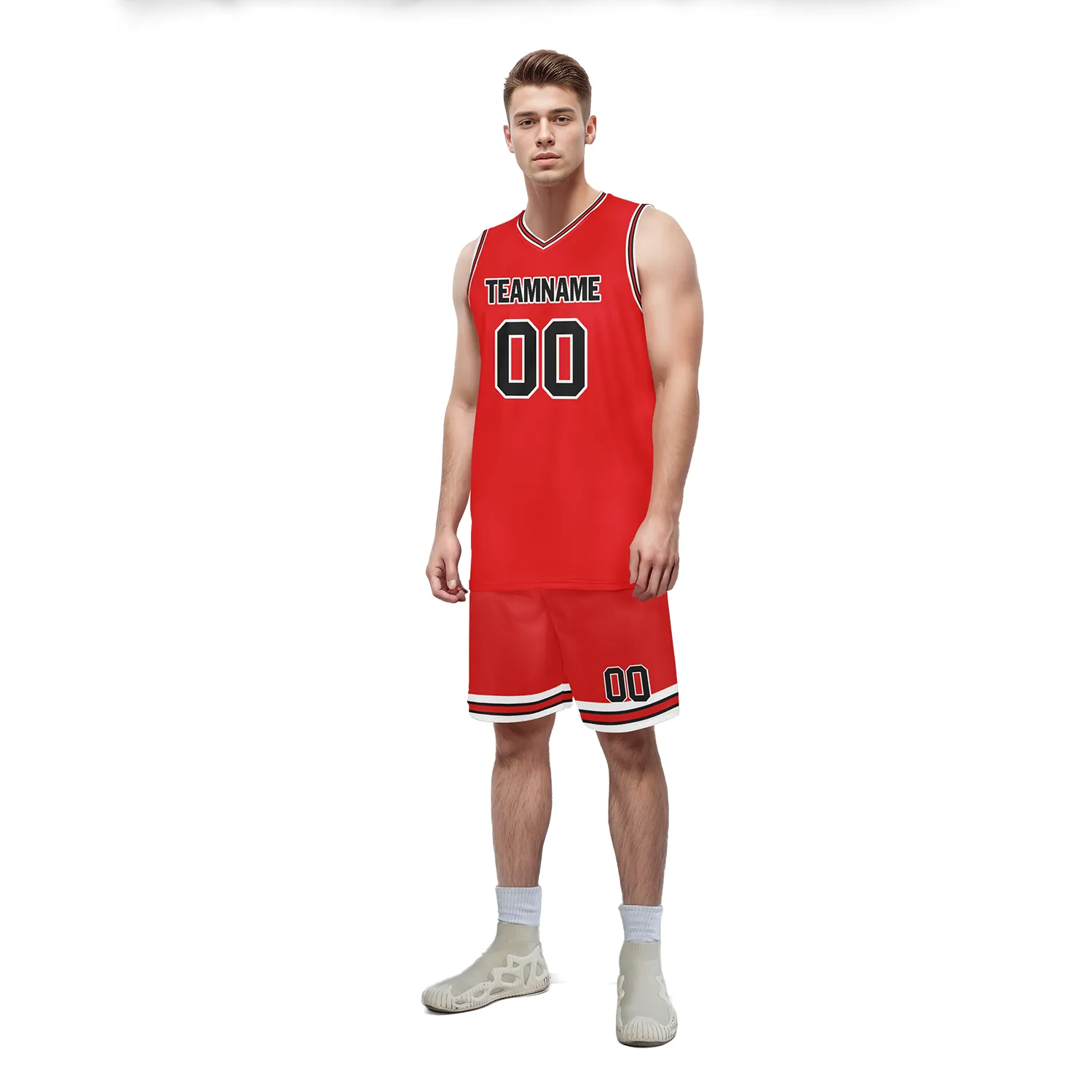 Custom Red Classic Style Sports Uniform Basketball Jersey BBJ01-bd0a700e