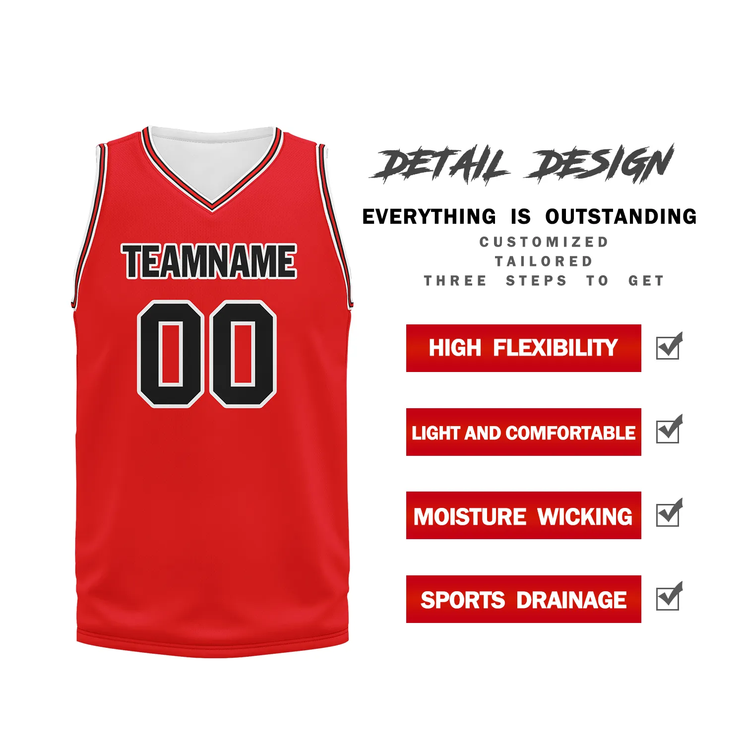 Custom Red Classic Style Sports Uniform Basketball Jersey BBJ01-bd0a700e