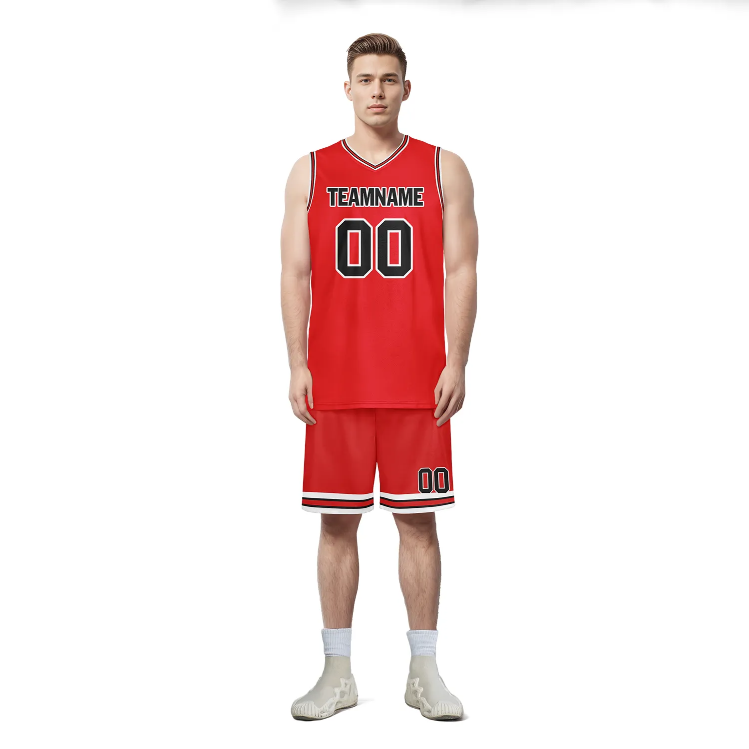Custom Red Classic Style Sports Uniform Basketball Jersey BBJ01-bd0a700e