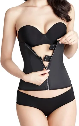 DreamHigh Latex Waist Trimmer Zipper & Hook Slimming Corset Belt Body Shaper