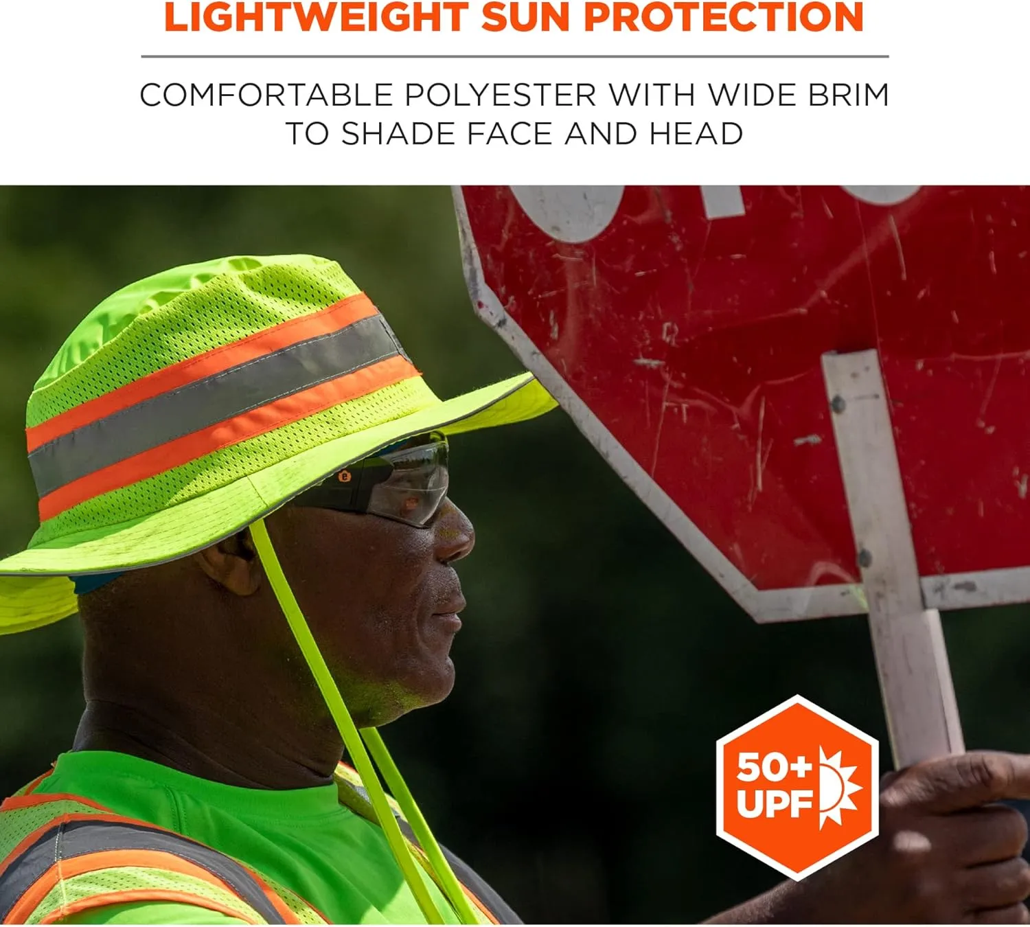 Ergodyne Chill Its 8935CT Cooling Ranger Sun Hat, PVA Cooling Relief, High Visibility, Reflective