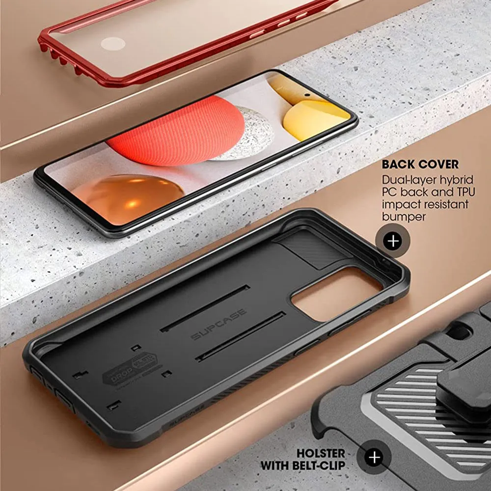 Galaxy A72 Unicorn Beetle Pro Rugged Holster Case-Metallic Red