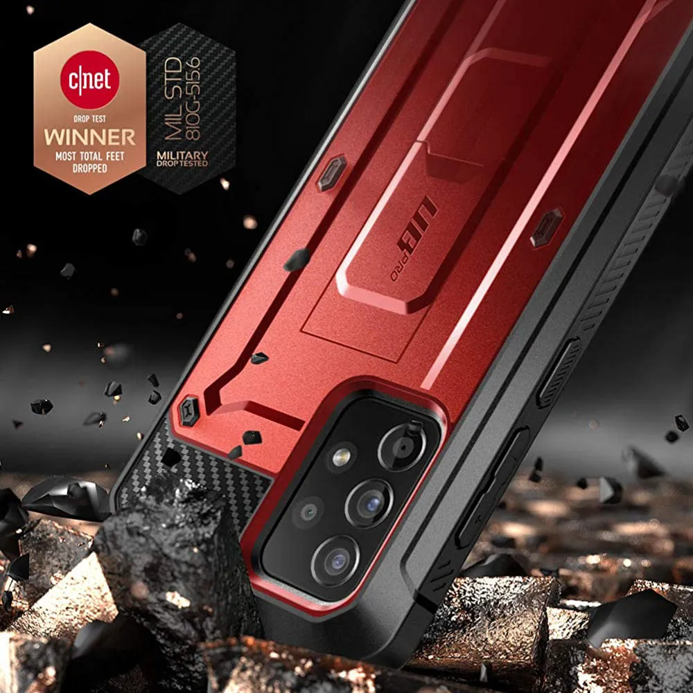 Galaxy A72 Unicorn Beetle Pro Rugged Holster Case-Metallic Red