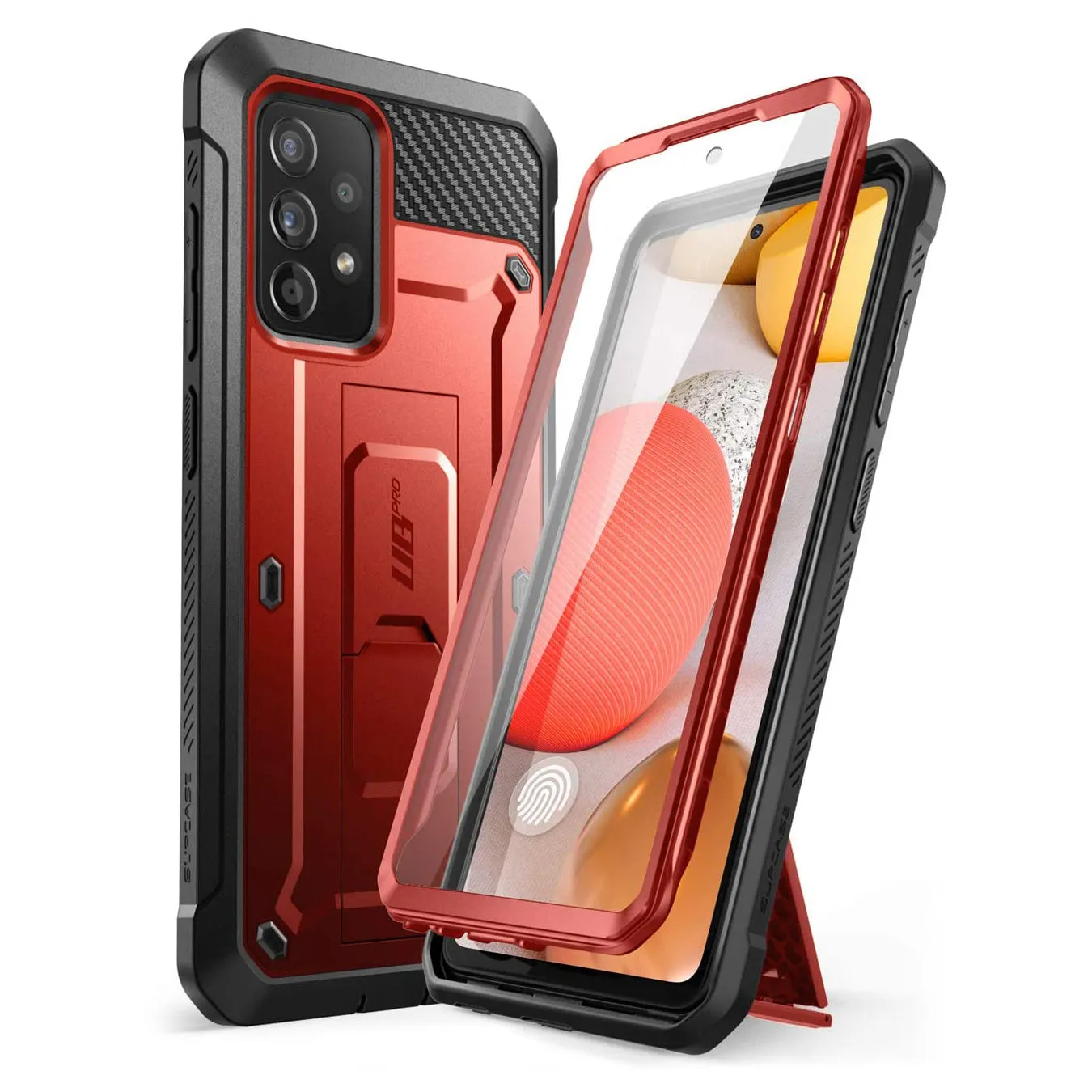 Galaxy A72 Unicorn Beetle Pro Rugged Holster Case-Metallic Red
