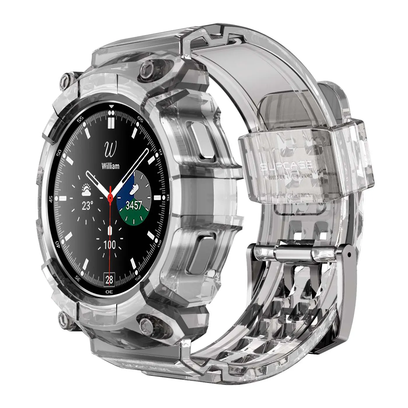 Galaxy Watch4 46mm Unicorn Beetle PRO Wristband Case-Clear