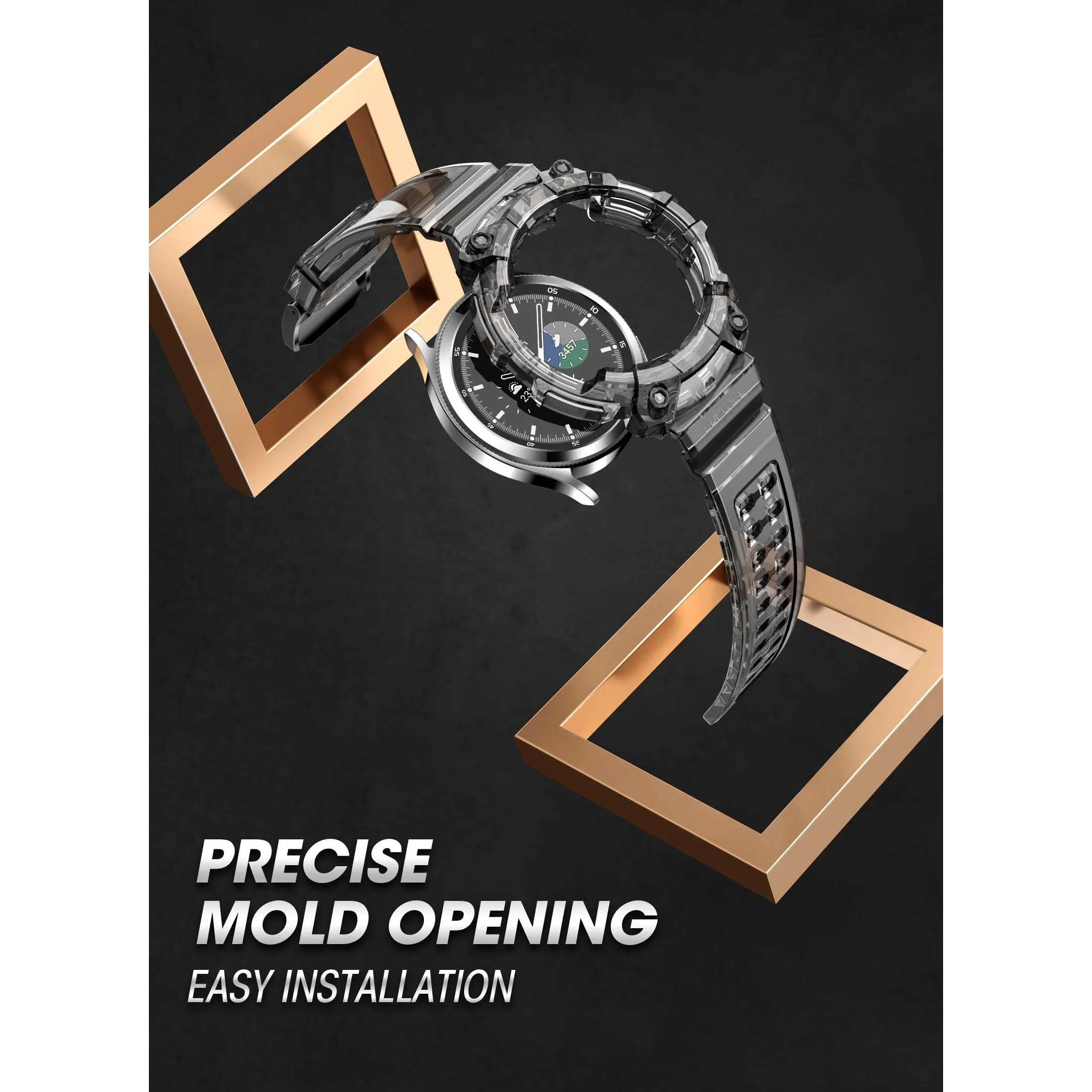 Galaxy Watch4 46mm Unicorn Beetle PRO Wristband Case-Clear