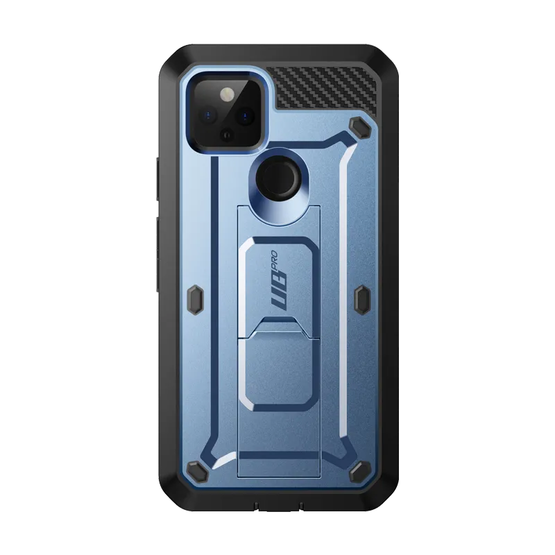 Google Pixel 5 (2020) Unicorn Beetle PRO Rugged Holster Case-Metallic Blue