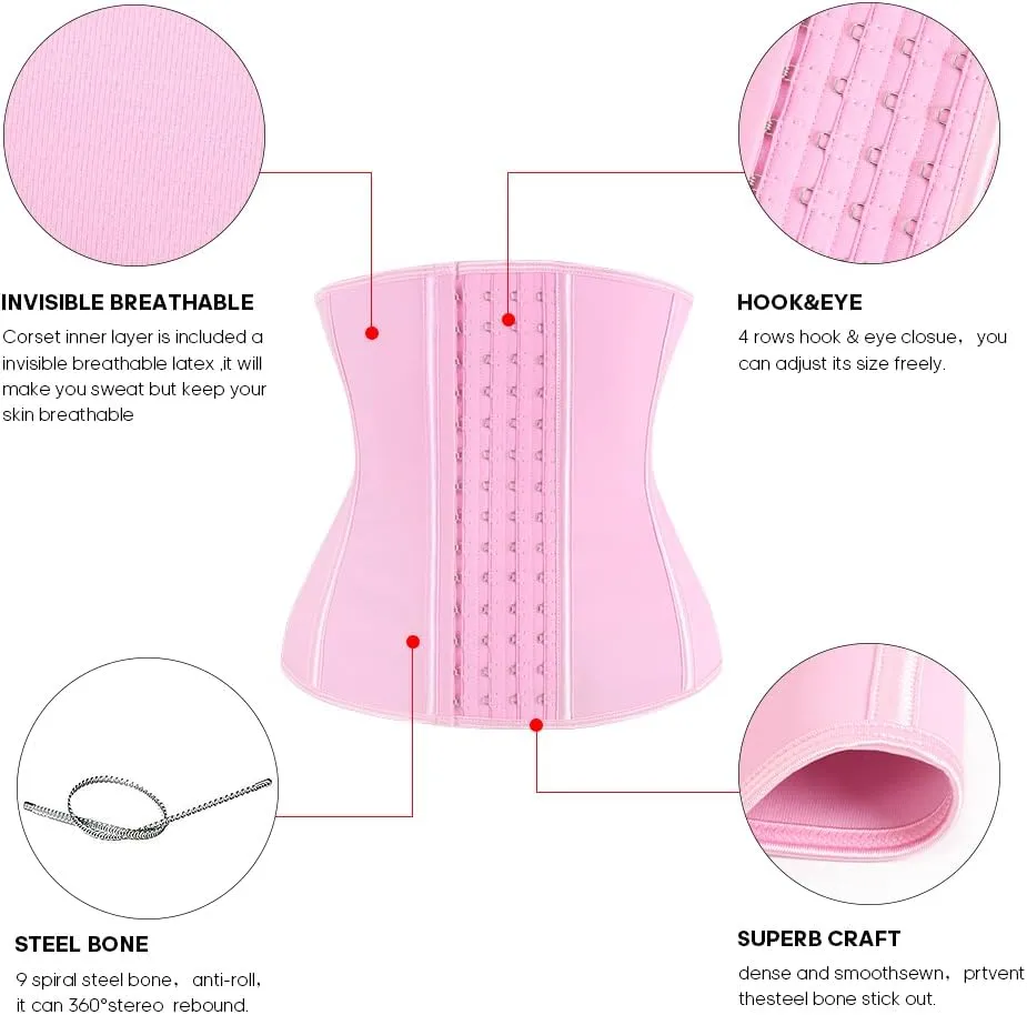 KIMIKAL Women Waist Trainer Corset Belt: Under Clothes Sport Tummy Control Long Torso Shapewear for Women