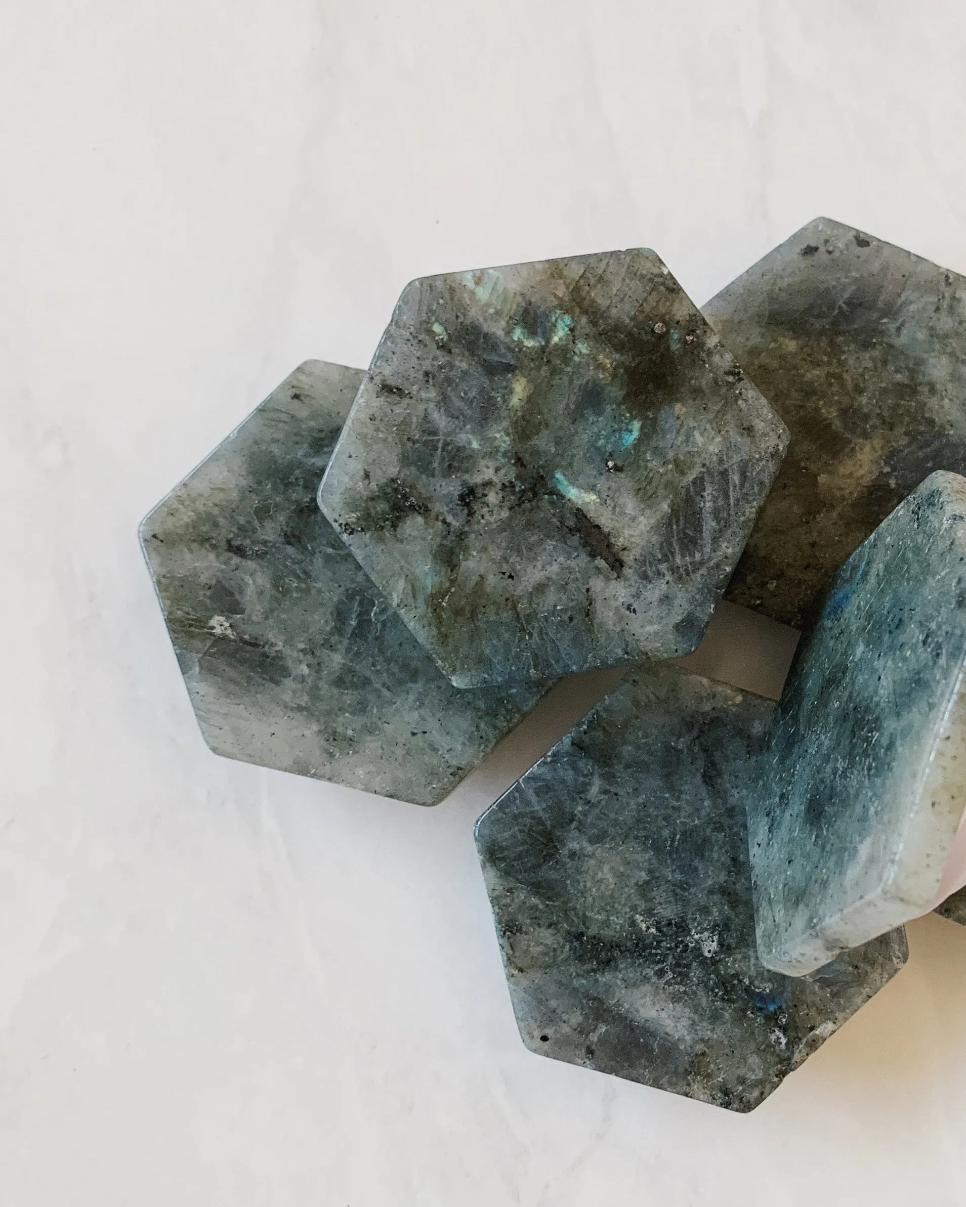 Labradorite White Phone Grip