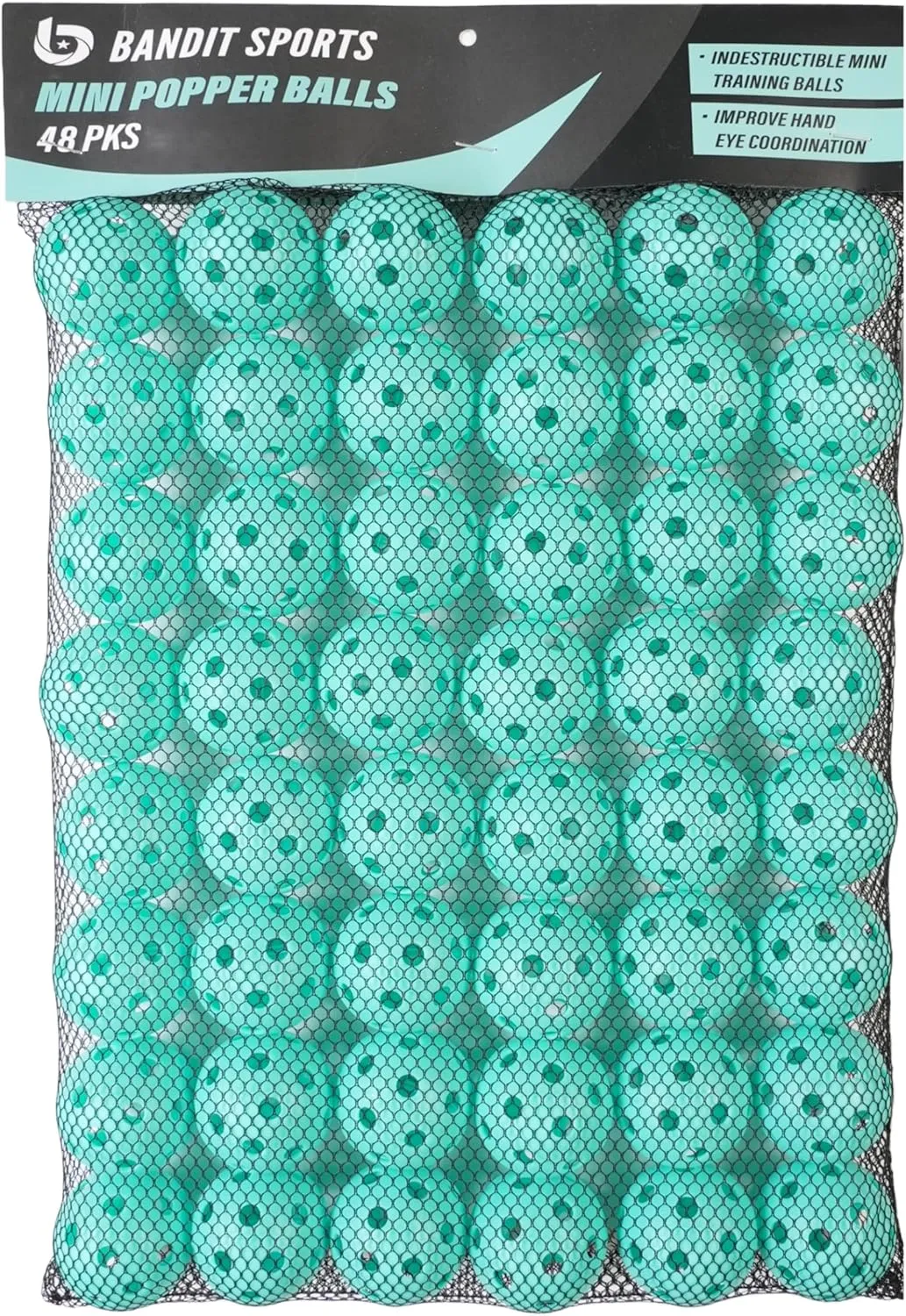 Mini Popper Plastic Baseballs, Made of Impact Resistant and Rebounding Material, Perfect Practice Baseballs for Baseball & Hitting Ball Training (48 Baseball Training Balls)