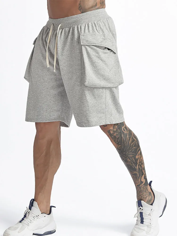 New Loose Solid Color Side Pocket Basketball Training Shorts