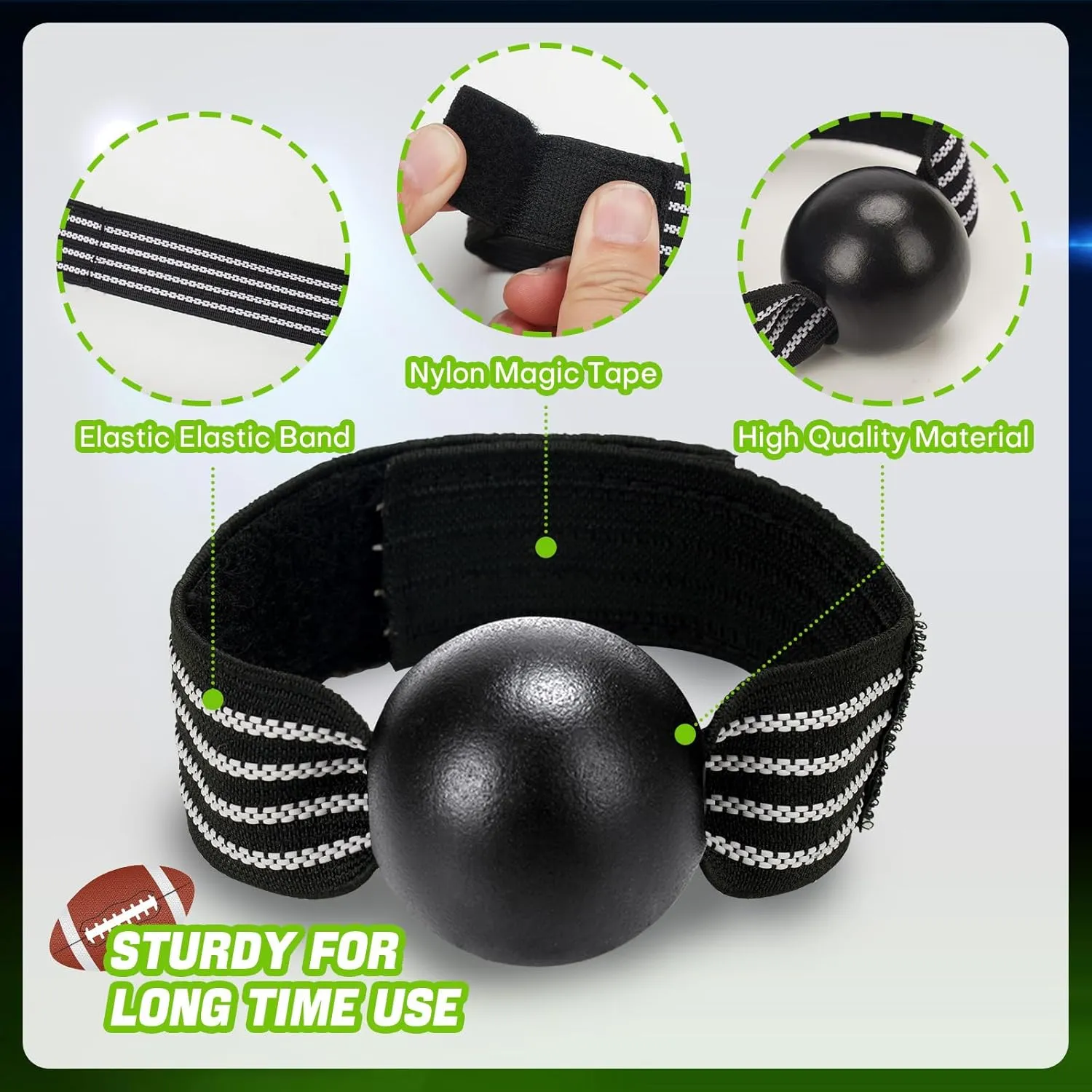 Nezylaf American Football Catching Trainer Band, Rugby Football Catching Receiver Trainers, Football Receiving Training, Volleyball Catching Training Hand Strap Beginner Practice Fingertip