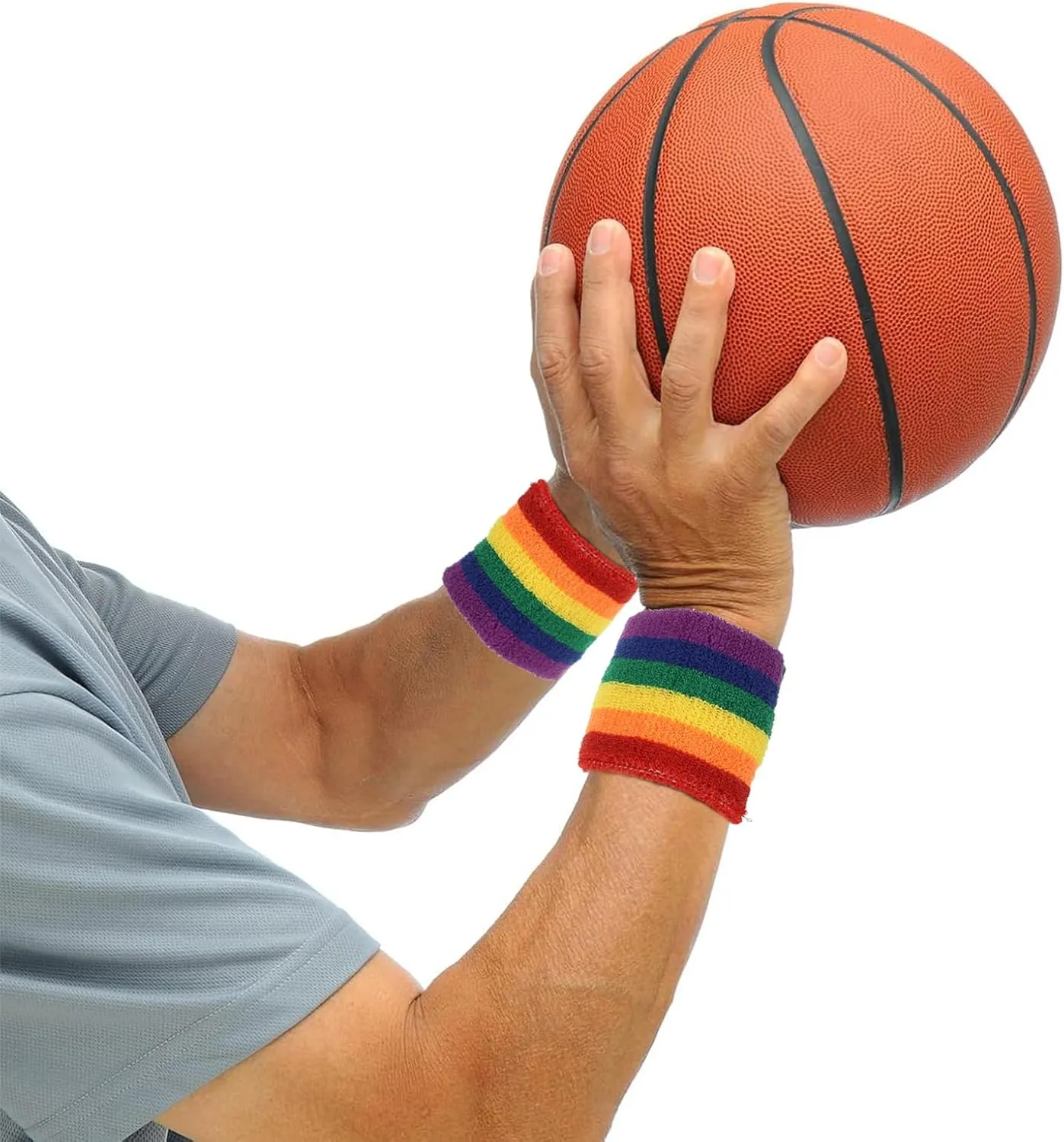 PATIKIL Sports Wristband Athletic Terry Cloth Absorbent Wrist Sweatband for Tennis Basketball Working Out Running