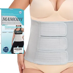 Postpartum Recovery Abdominal Binder Belly Band for Natural Delivery & C-Section Recovery, 9" High Compression Wrap