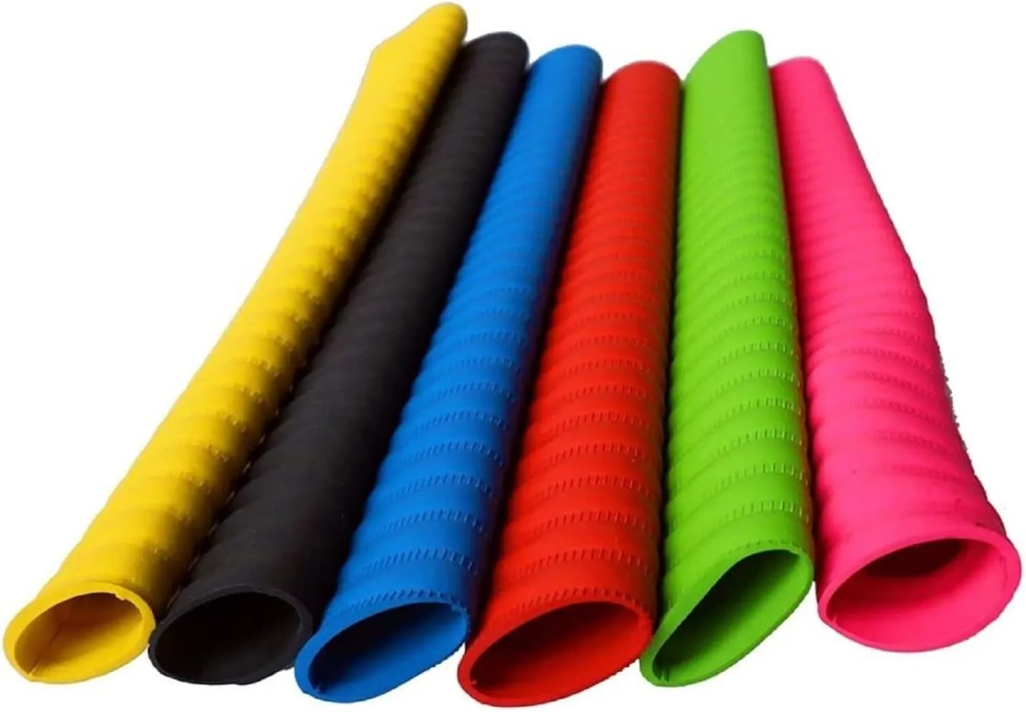REINDEER Cricket Bat Grips Durable Rubber for Better Shock Absorption-Extra Cushioning for Soft Feel Pack of 12 (Coil Bat Grip)