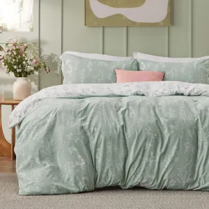 Reversible Floral Print Duvet Cover Set