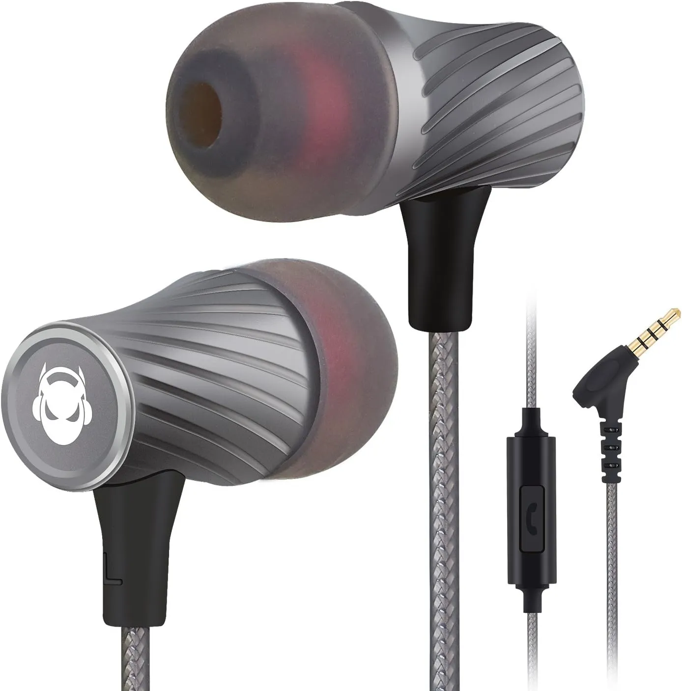 Super Bass Wired Earbuds with Microphone  Noise Cancelling, Deep Bass Ear Buds for Gaming, Travel, Work  Comfortable, Durable Wired Earphones with Mic, Compatible with iPhone, Samsung