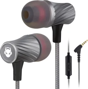 Super Bass Wired Earbuds with Microphone  Noise Cancelling, Deep Bass Ear Buds for Gaming, Travel, Work  Comfortable, Durable Wired Earphones with Mic, Compatible with iPhone, Samsung
