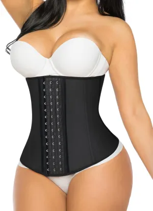 YIANNA Latex Waist Trainer for Women Underbust Waist Cincher Corset Hourglass Workout Body Shaper Girdle